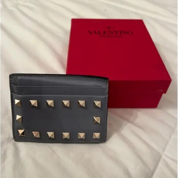 Valentino Garavani Accessories - Valentino Rockstud credit card holder blue